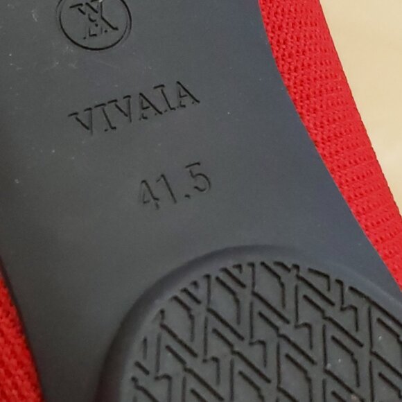 Vivaia Aria 5° Ruby Red Lightweight Pointed Toe Ballet Flats Size 41.5/10 - Picture 14 of 14